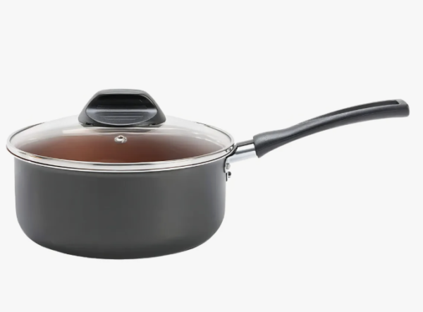 Panela Antiaderente 16cm 1,3l Com Tampa Brinox - Cinza